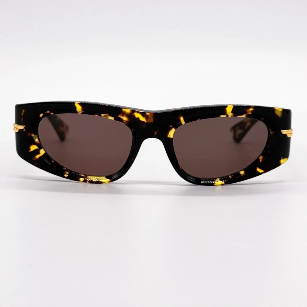 NEW BOTTEGA VENETA BV1144S 002 BROWN HAVANA CAT EYE WOMEN SUNGLASSES